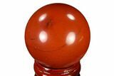 Polished Red Jasper Sphere - Brazil #116023-1